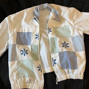 Vintage 90s Western Patchwork Jacket Cottagecore Boho Oversized